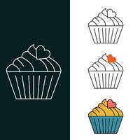 design de ícone de vetor de cupcake