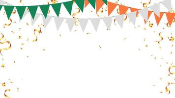 Irlanda cor conceito decoração elementos estamenha papel bandeiras e confete. aniversário, festa, aniversário, feriado vetor