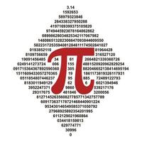 3,14 número pi vetor matemático constante mínimo matemática bandeira ou ilustração