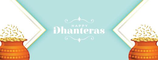 elegante shubh dhanteras poster comemoro festival do prosperidade vetor