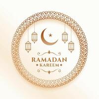 Ramadã e eid Mubarak festival decorativo cumprimento vetor