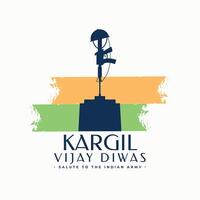 Kargil vijay diwas sucesso fundo com uma guerra tema vetor