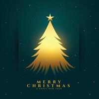 alegre Natal festivo celebração fundo com dourado natal árvore vetor