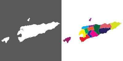 leste timor mapa. mapa do timor-leste dentro conjunto vetor