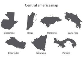 central América país mapa. mapa do central América dentro cinzento cor. vetor