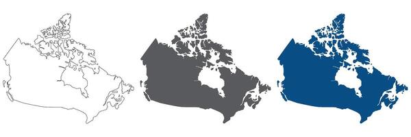 Canadá mapa dentro verde cor. canadense mapa. vetor