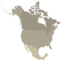 norte América país mapa. mapa do norte América dentro cinzento cor. vetor