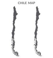 Chile mapa. mapa do Chile dentro cinzento conjunto vetor