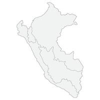 Peru mapa. mapa do Peru dentro três a Principal regiões dentro branco cor vetor