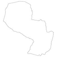 Paraguai mapa. mapa do Paraguai dentro branco cor vetor