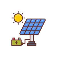 solar energia ícone dentro vetor. logótipo vetor