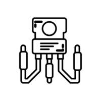 nanoescala transistor ícone dentro vetor. logótipo vetor