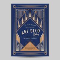 arte deco vintage folheto ilustração vetor