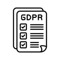 gdpr conformidade ícone dentro vetor. logótipo vetor