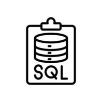 sql ícone dentro vetor. logótipo vetor