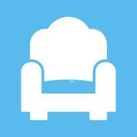 ícone de vetor de sofá único
