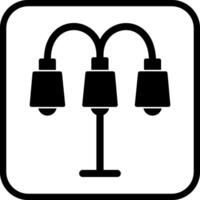 lâmpada com ícone de vetor de suporte