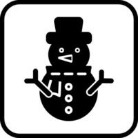 ícone de vetor de boneco de neve