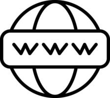 ícone de vetor da world wide web