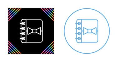 caderno com fita vetor ícone