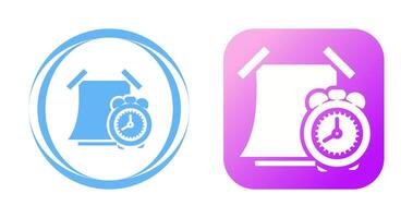 pegajoso Nota com alarme relógio vetor ícone