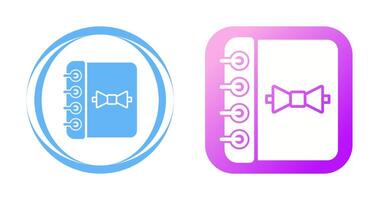 caderno com fita vetor ícone