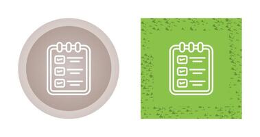 memorando almofada com lista de controle vetor ícone