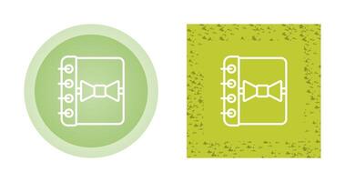 caderno com fita vetor ícone