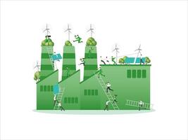 esg sustentabilidade o negócio conceito. verde fábrica vetor
