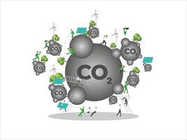 esg sustentabilidade o negócio carbono crédito, co2 vetor