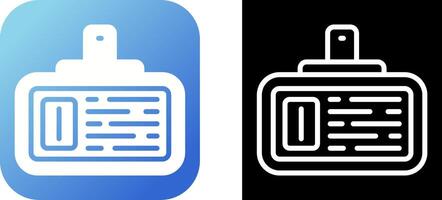 ícone de vetor de cartão de identificação