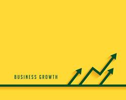 o negócio sucesso crescimento verde seta em amarelo fundo vetor