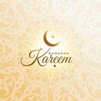 elegante Ramadã kareem muçulmano festival desejos cumprimento vetor