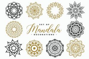 grande coleção do mandala padrões decoração vetor