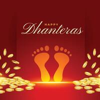 decorativo shubh dhanteras evento fundo comemoro festival do prosperidade vetor