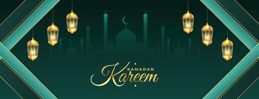 decorativo Ramadã kareem iftar sazonal bandeira Projeto vetor