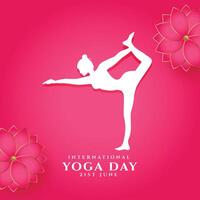 21 Junho internacional ioga dia fundos para inspirar exercício vetor
