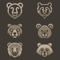 vetor logotipo do uma Urso com uma moderno e minimalista