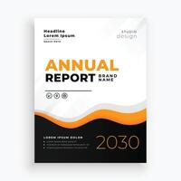 o negócio anual relatório modelo para profissional apresentação vetor