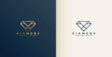 elegante diamante joalheria logotipo modelo para o negócio branding vetor