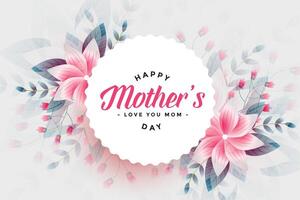 feliz mães dia lindo flor fundo Projeto vetor
