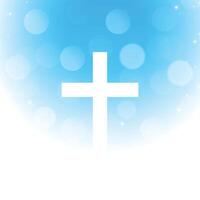 cristão religioso Cruz símbolo fundo com bokeh efeito vetor