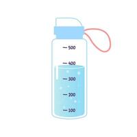 Esportes água garrafa personagem, h2o, para bebendo refrigerante vetor ilustração