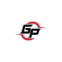 gp inicial esport ou jogos equipe inspirado conceito Ideias vetor