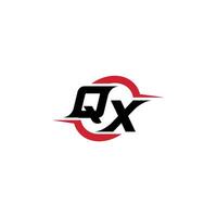 qx inicial esport ou jogos equipe inspirado conceito Ideias vetor