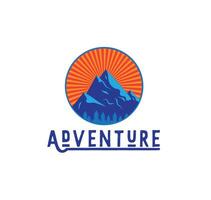 montanha aventura logotipo vetor ilustração isolado
