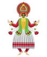 indiano Kathakali dançarino vetor