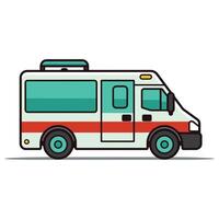 ambulância vetor ilustração. médico veículo.