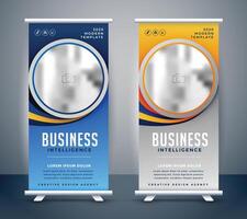 design de banner de standee moderno e elegante vetor