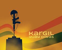 Dia 26 Julho Kargil vitória dia fundo com guerra memorial tema vetor